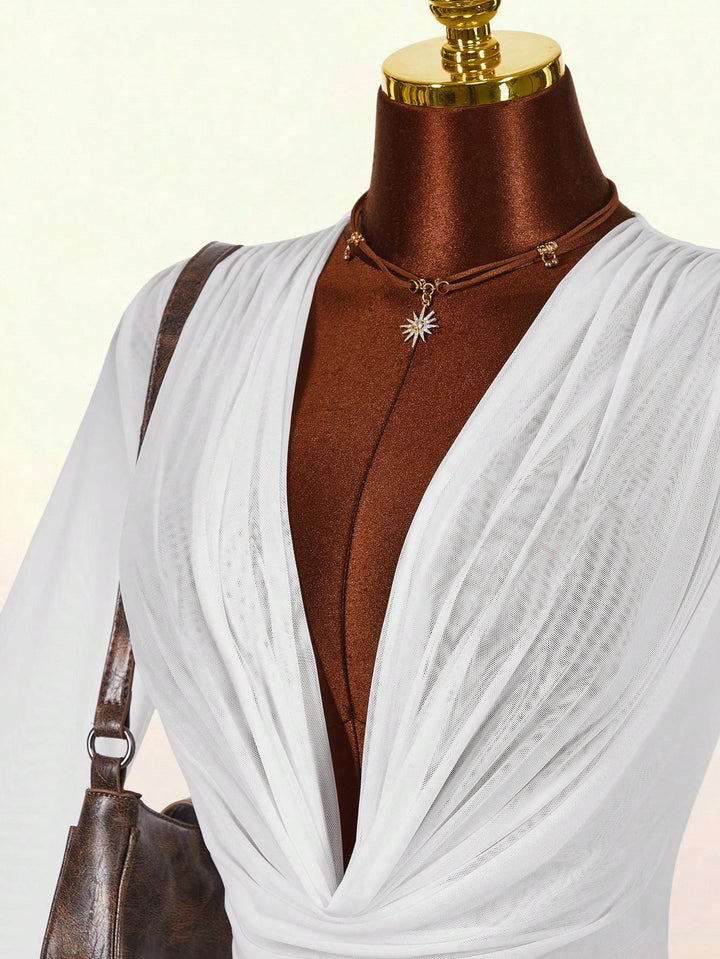 Rochie mini SHEIN, alb