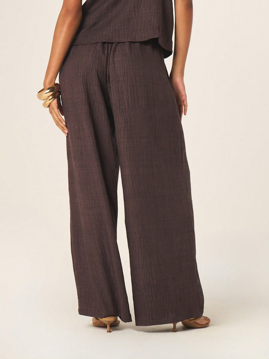 Pantaloni SHEIN, maro