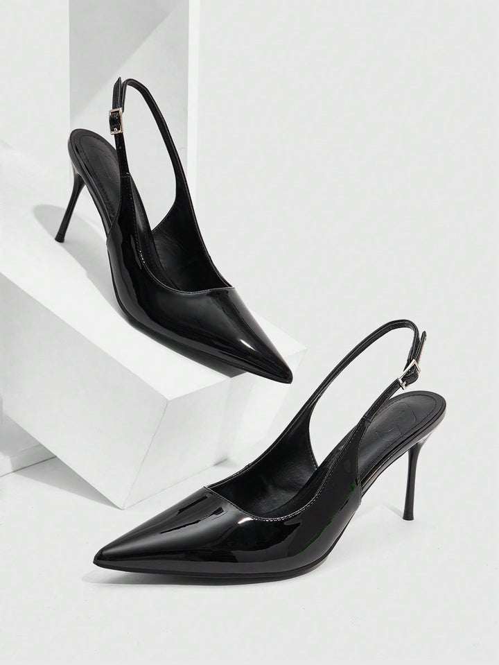 Pantofi cu toc SHEIN, negru