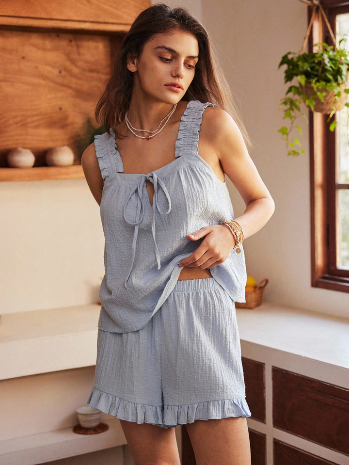 Compleu pijamale SHEIN, albastru