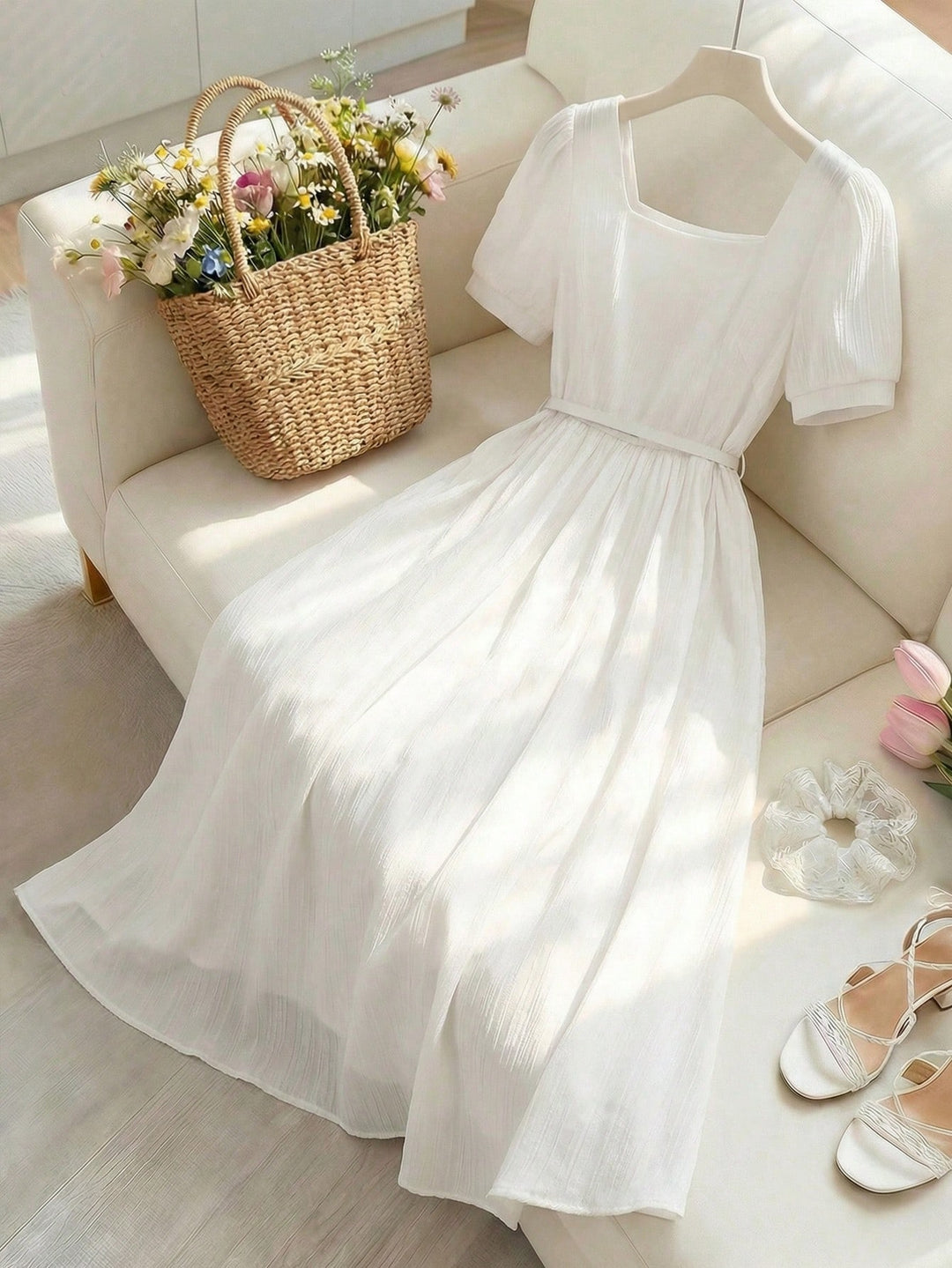 Rochie midi SHEIN, portocaliu