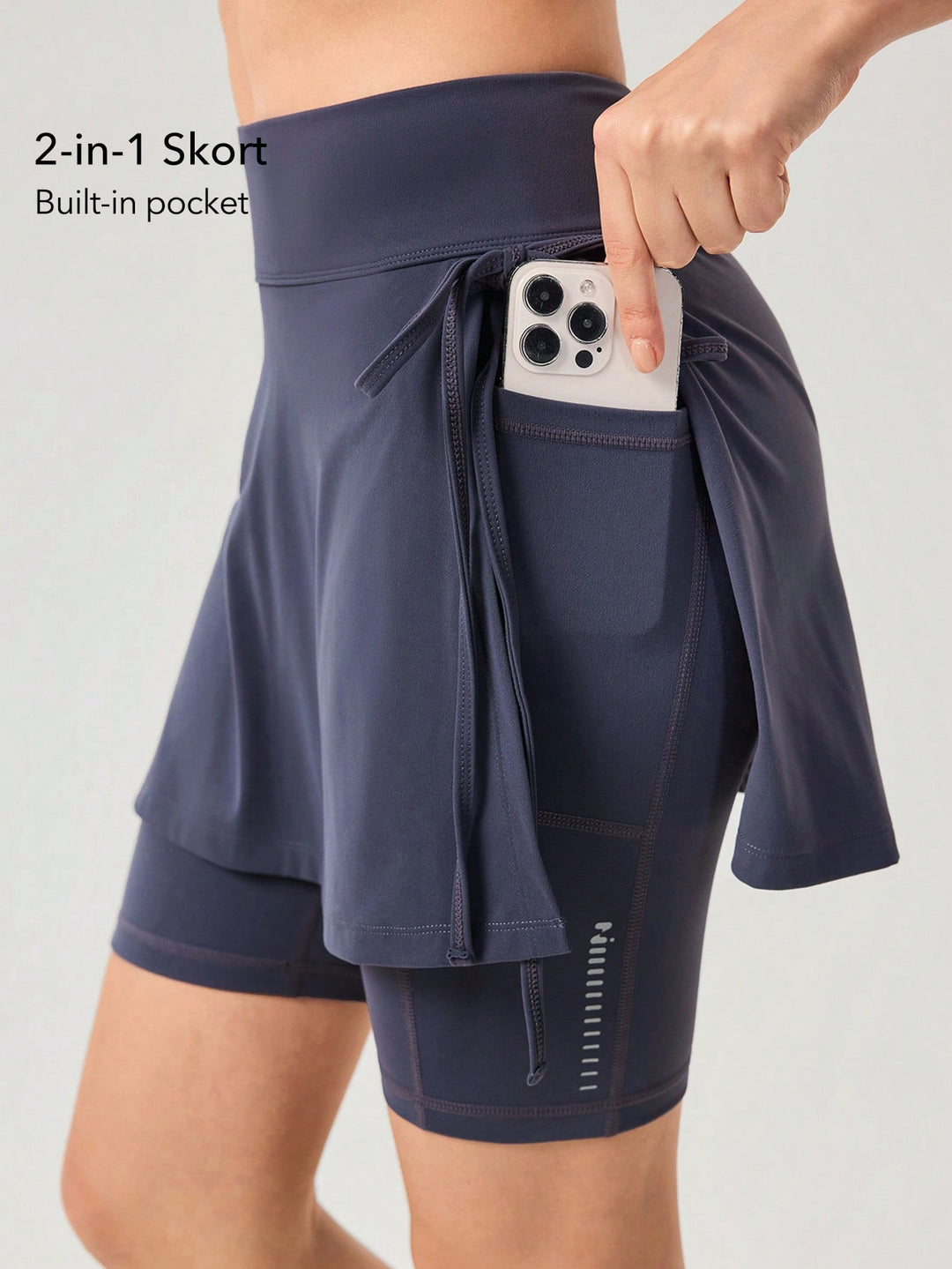 Fustă-pantalon SHEIN, albastru