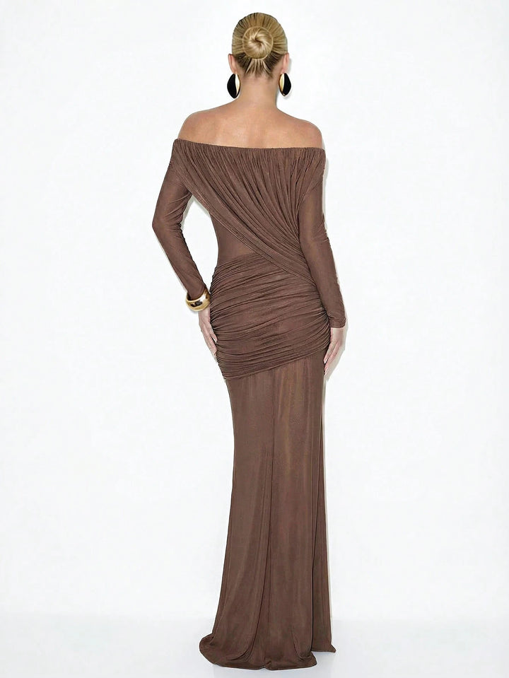 Rochie maxi SHEIN, maro