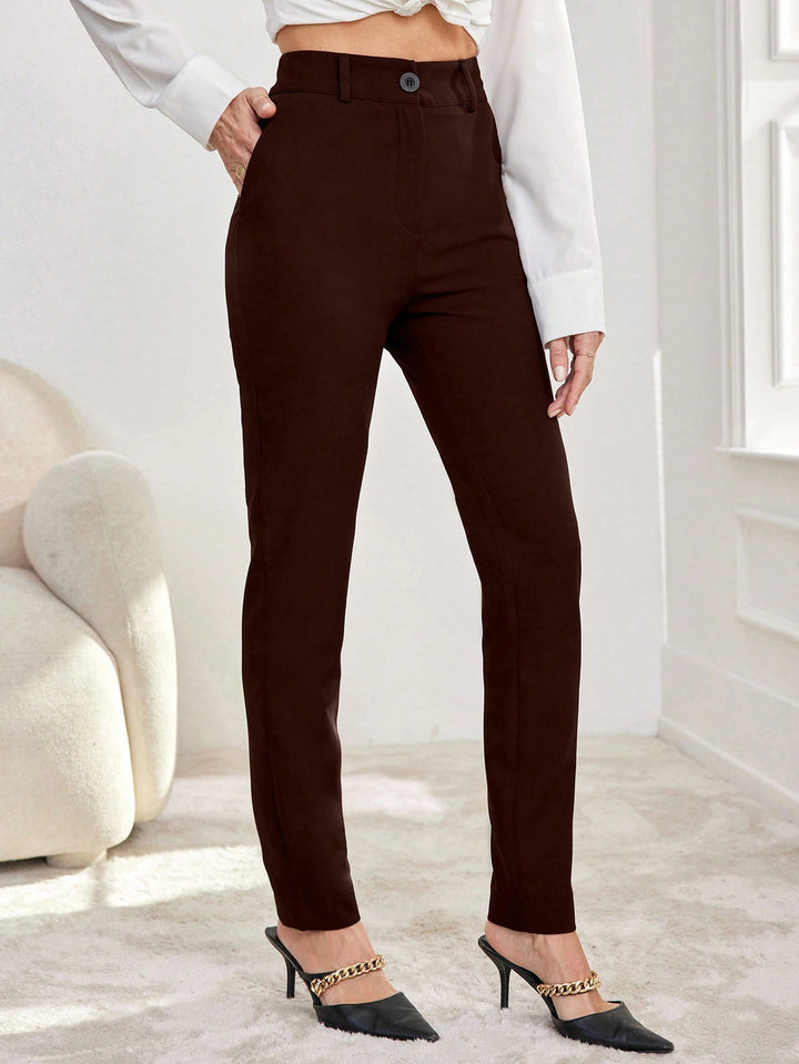 Pantalon SHEIN, maro
