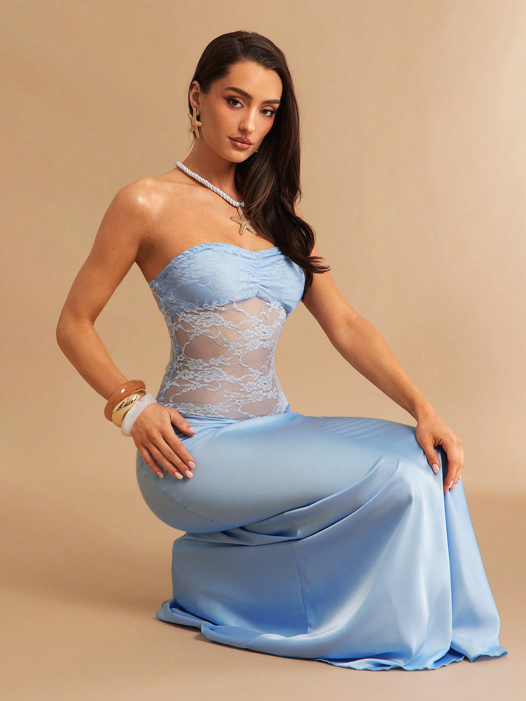 Rochie maxi SHEIN, albastru