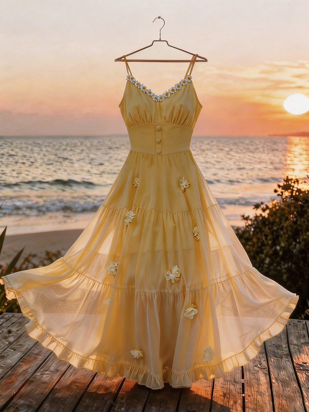 Rochie maxi SHEIN, galben
