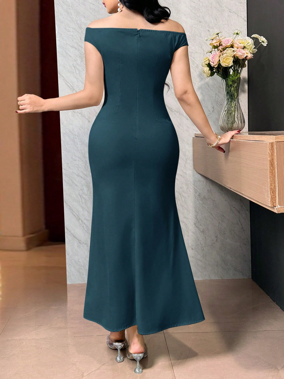 Rochie midi SHEIN, albastru