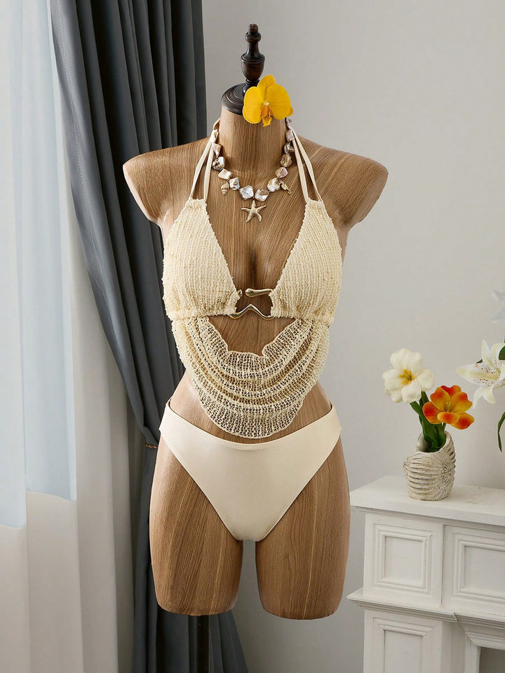 Costum de baie SHEIN, bej