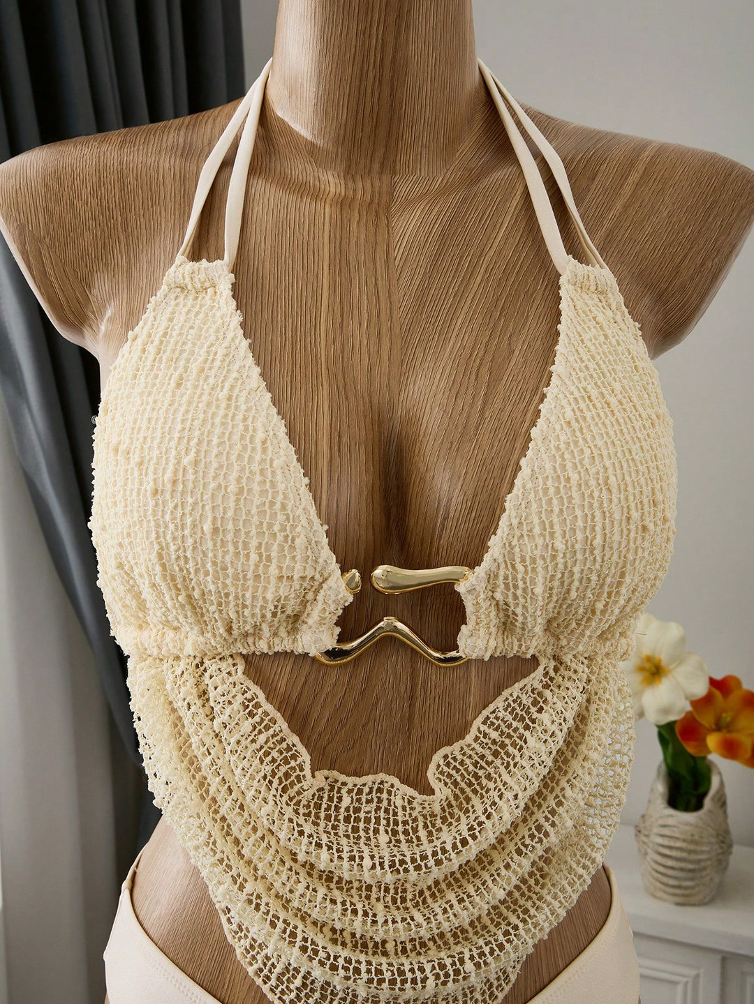 Costum de baie SHEIN, bej