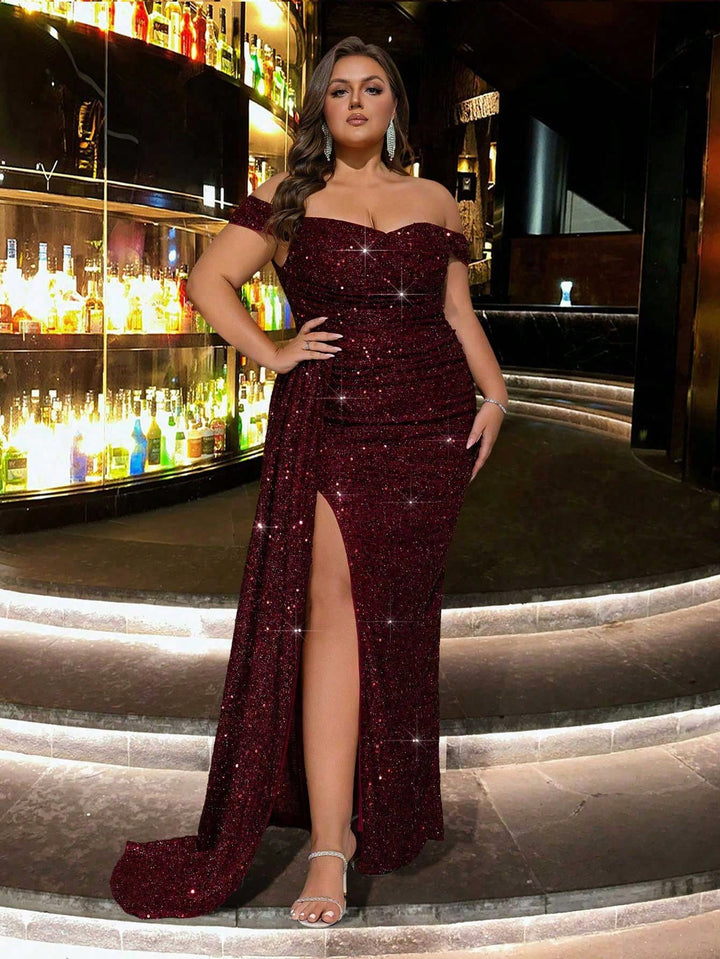 Rochie de ocazie SHEIN, vișiniu