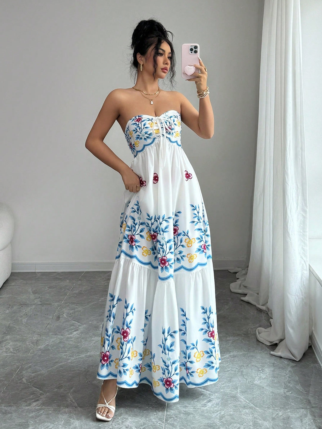 Rochie maxi SHEIN, mix culori