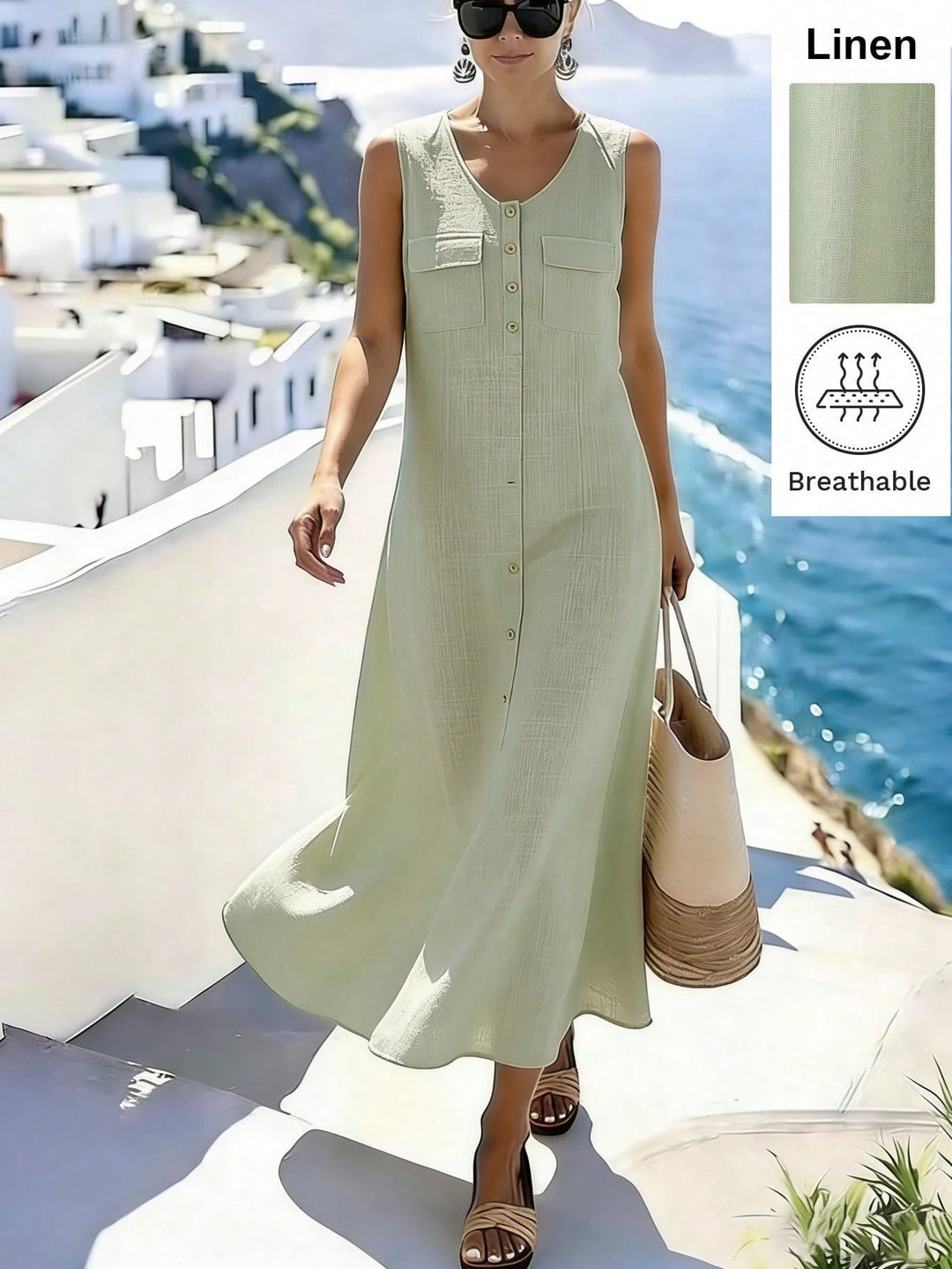 Rochie maxi SHEIN, verde