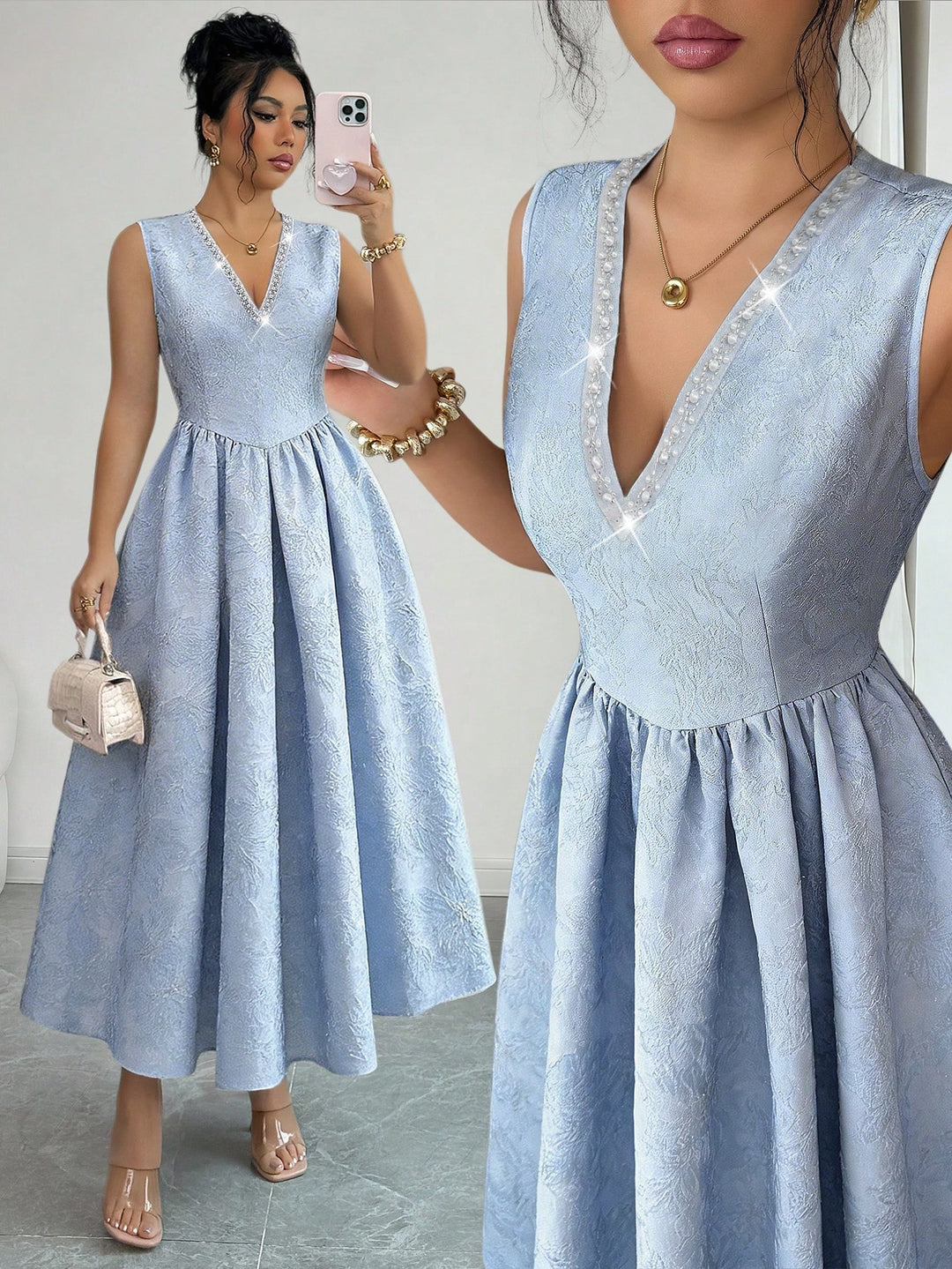 Rochie scurtă SHEIN, albastru