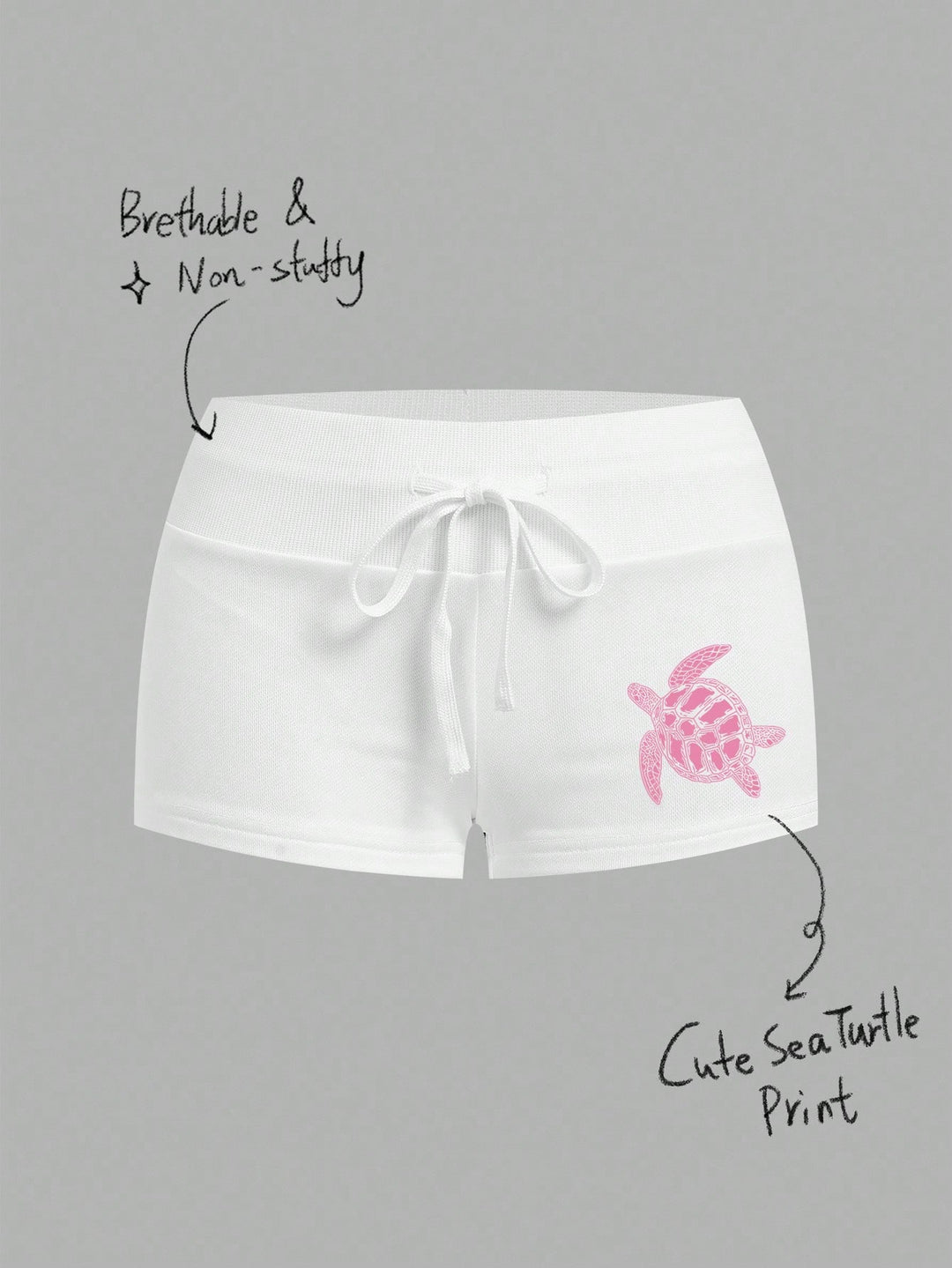 Pantaloni scurți SHEIN, alb