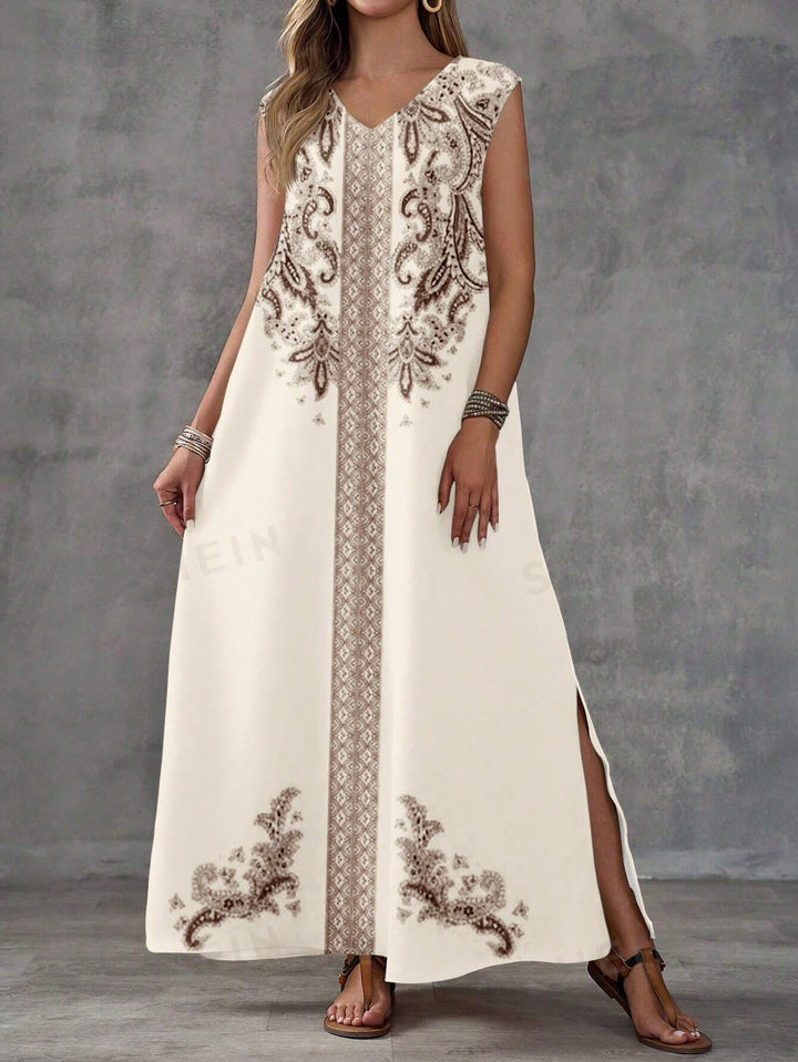 Rochie maxi SHEIN, bej