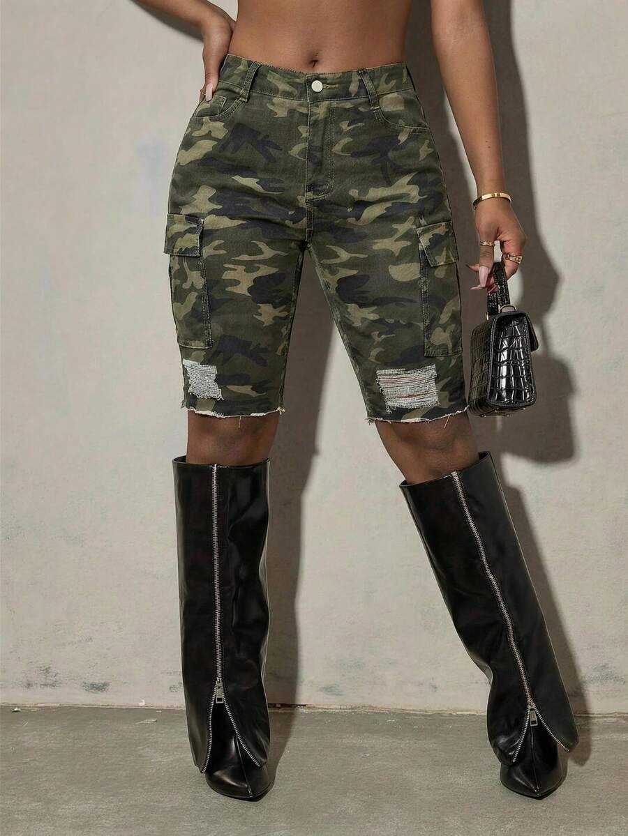 Pantaloni scurți SHEIN, verde