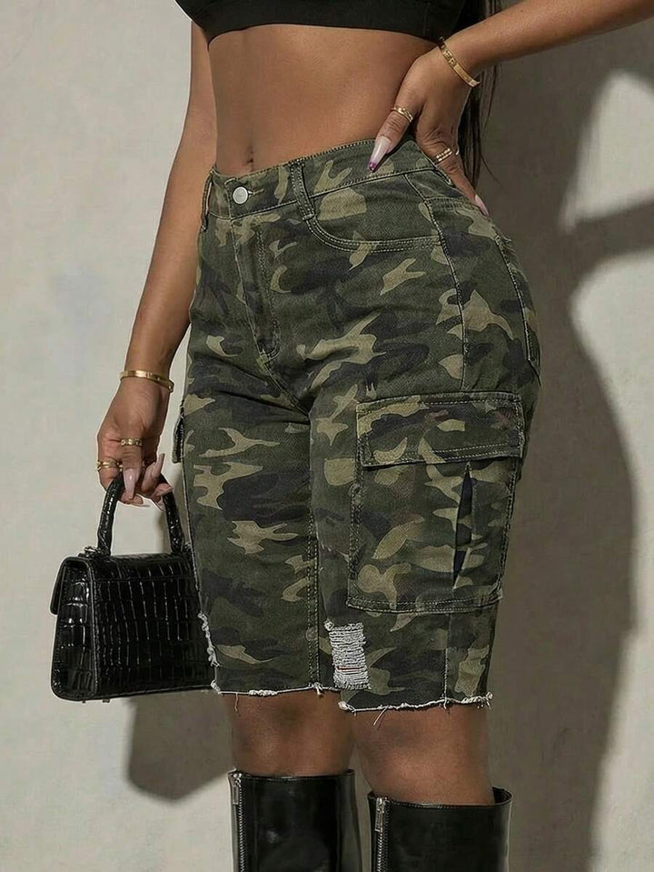 Pantaloni scurți SHEIN, verde