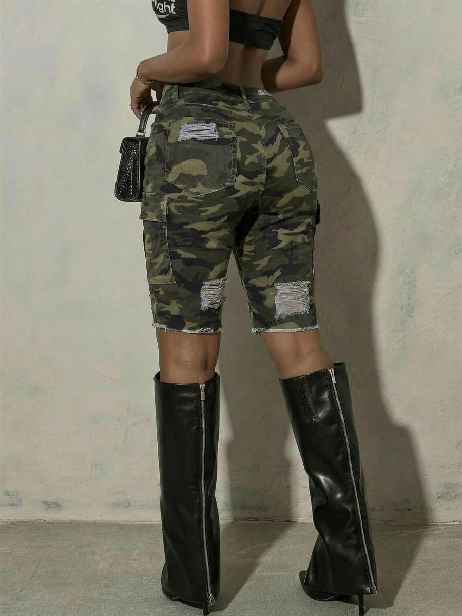 Pantaloni scurți SHEIN, verde