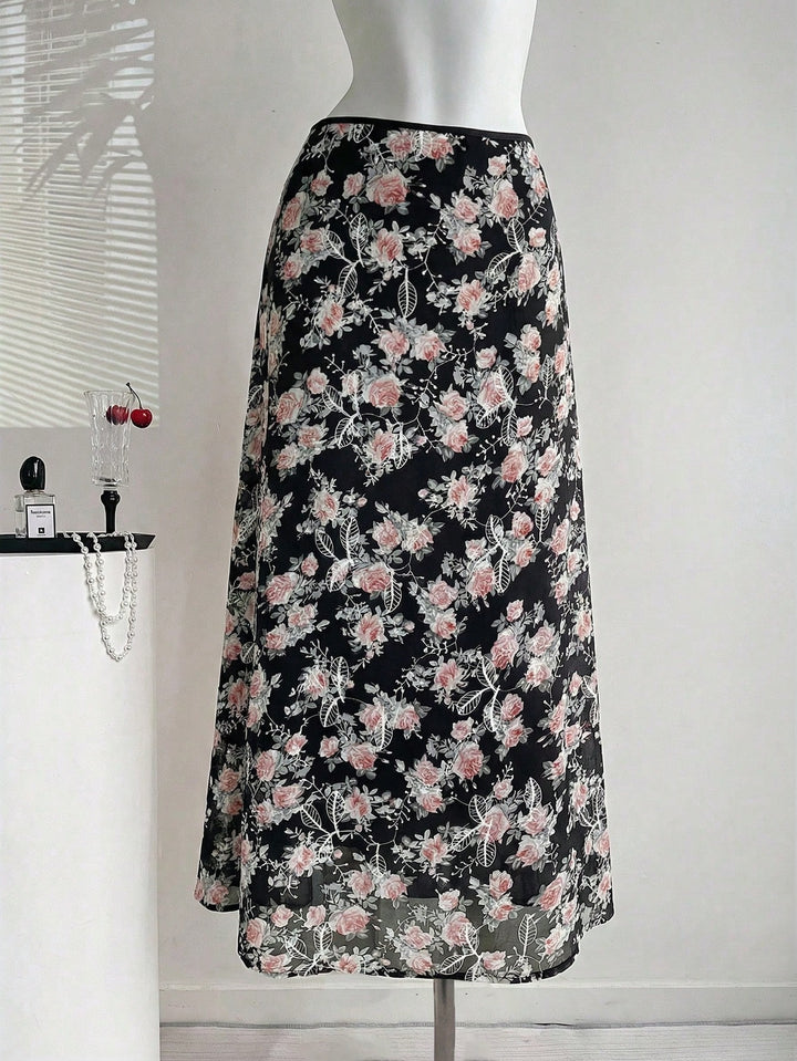 Fustă maxi SHEIN, negru