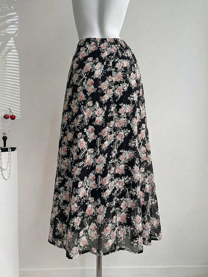Fustă maxi SHEIN, negru