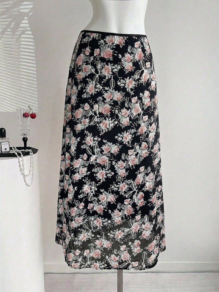 Fustă maxi SHEIN, negru