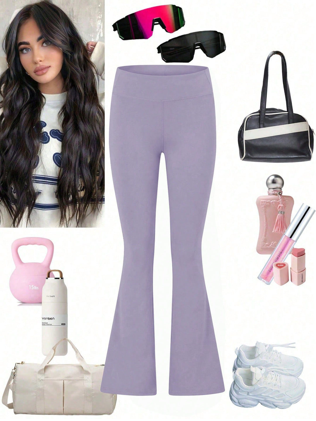 Pantaloni SHEIN, mov