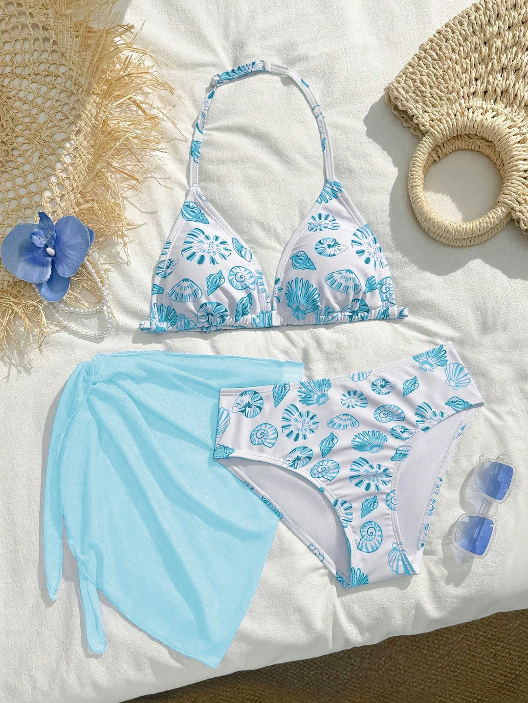 Set bikini SHEIN, turcoaz