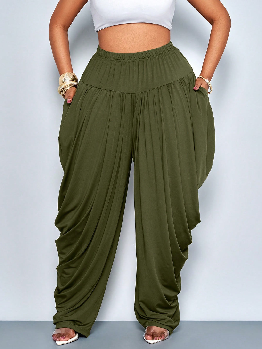 Pantaloni SHEIN, kaki