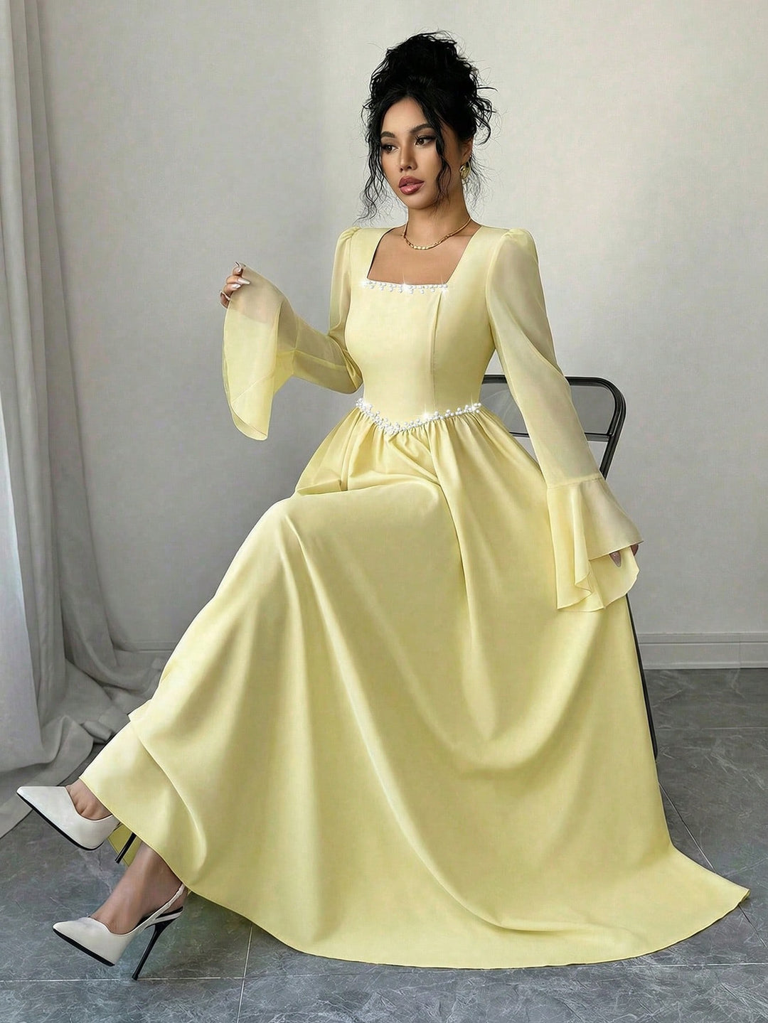 Rochie maxi SHEIN, galben