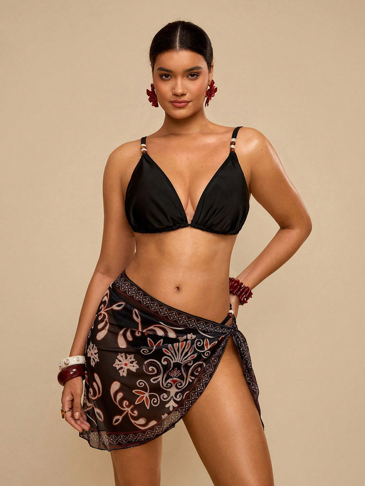 Set bikini de baie SHEIN, negru