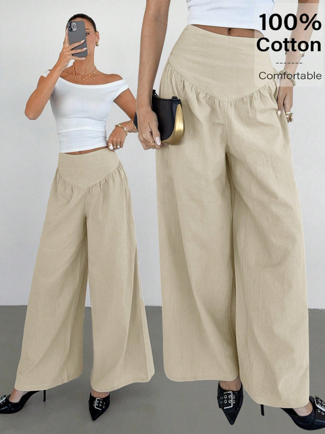Pantaloni SHEIN, portocaliu