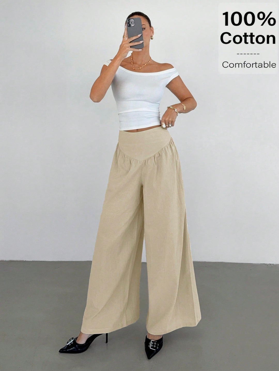 Pantaloni SHEIN, portocaliu