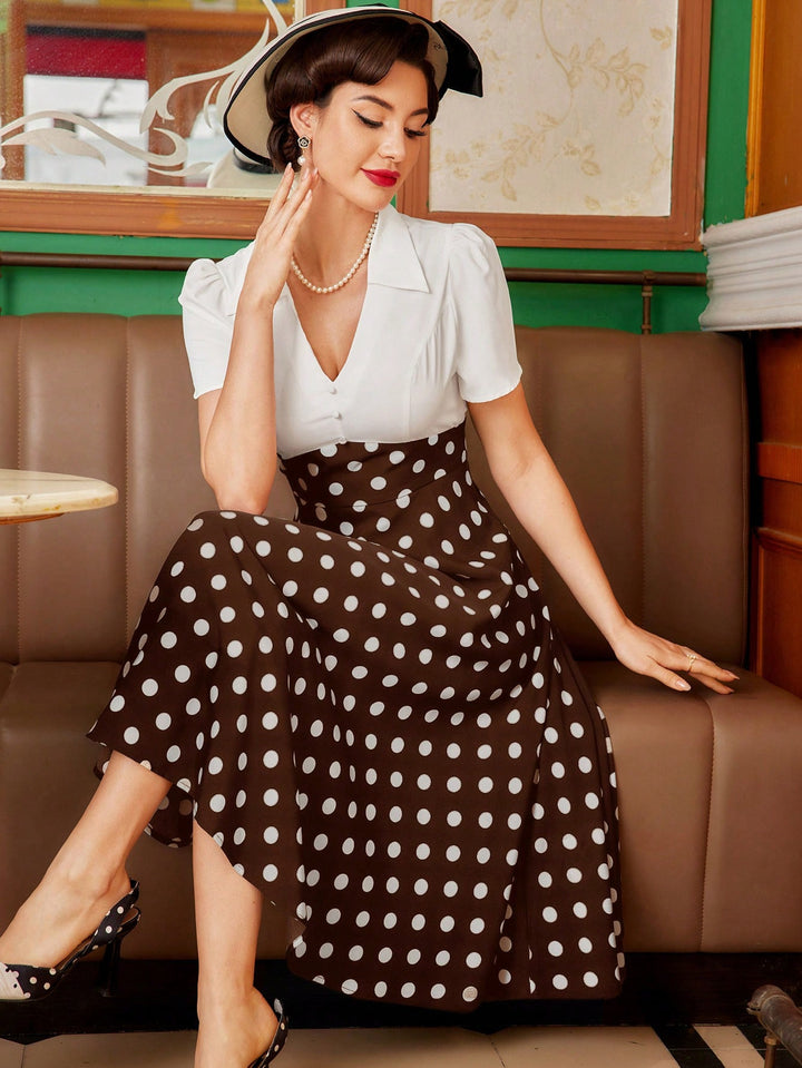 Rochie midi SHEIN, maro