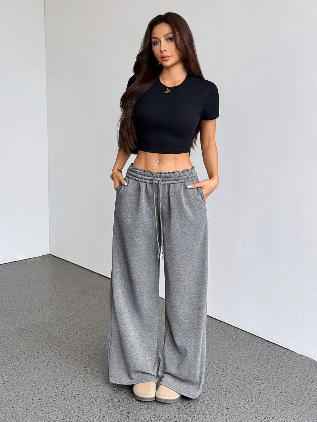 Pantaloni SHEIN, gri
