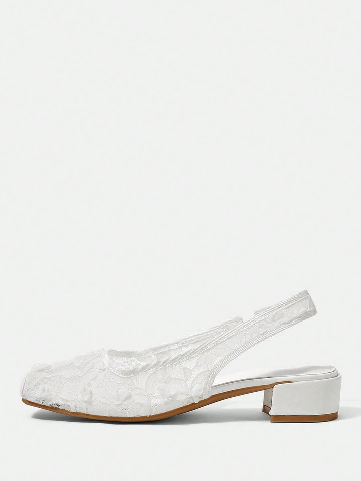 Pantofi cu toc SHEIN, alb