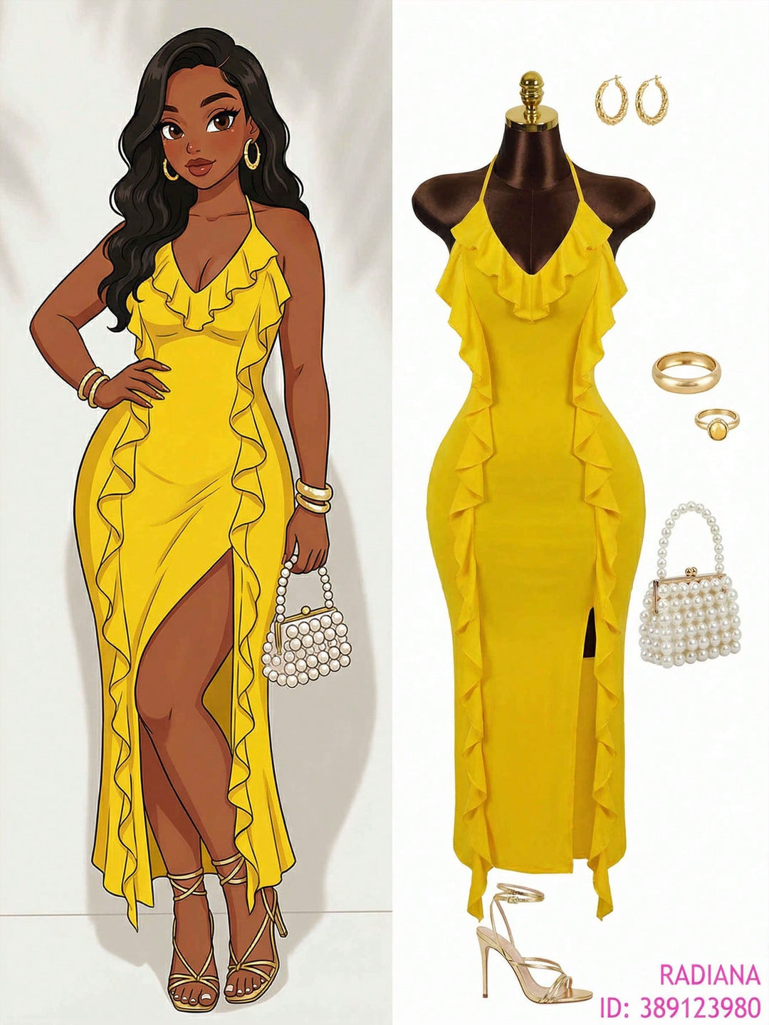 Rochie SHEIN, galben