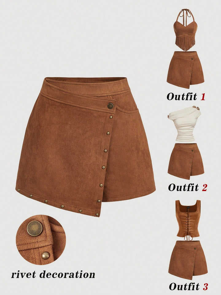 Fustă pantalon SHEIN, maro