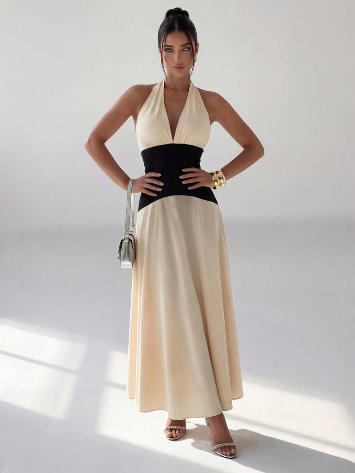Rochie maxi SHEIN, bej
