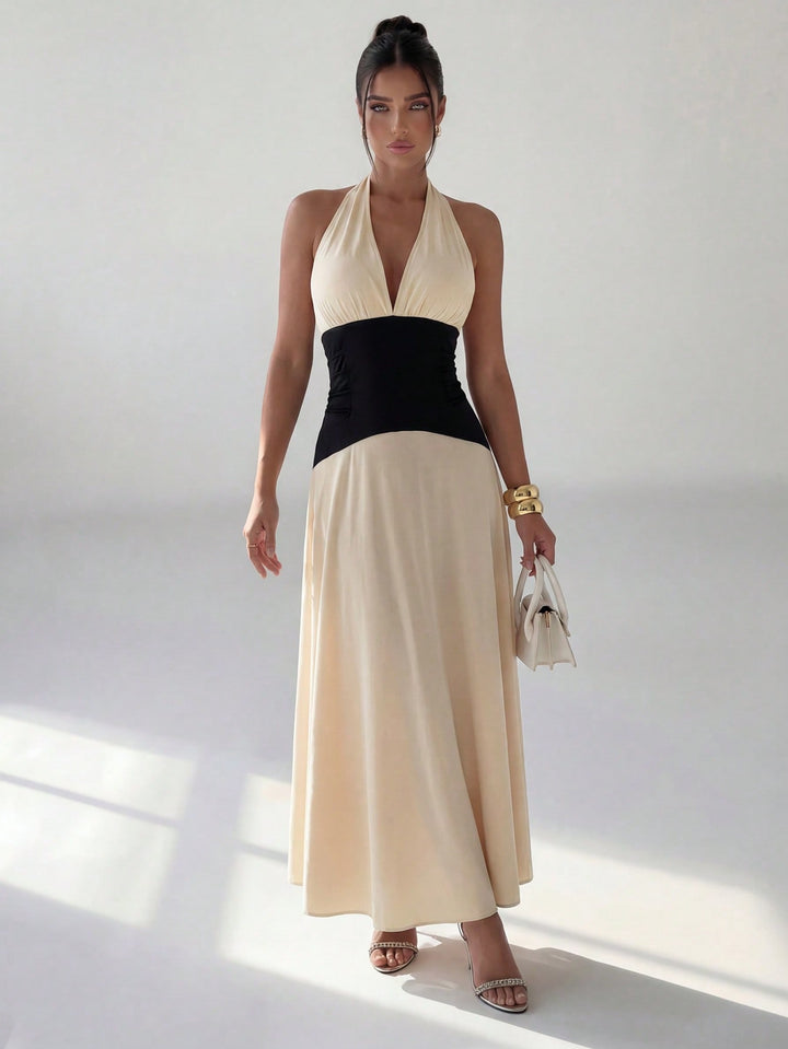 Rochie maxi SHEIN, bej