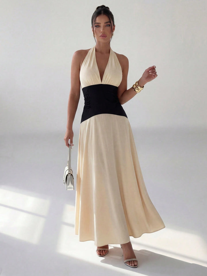 Rochie maxi SHEIN, bej