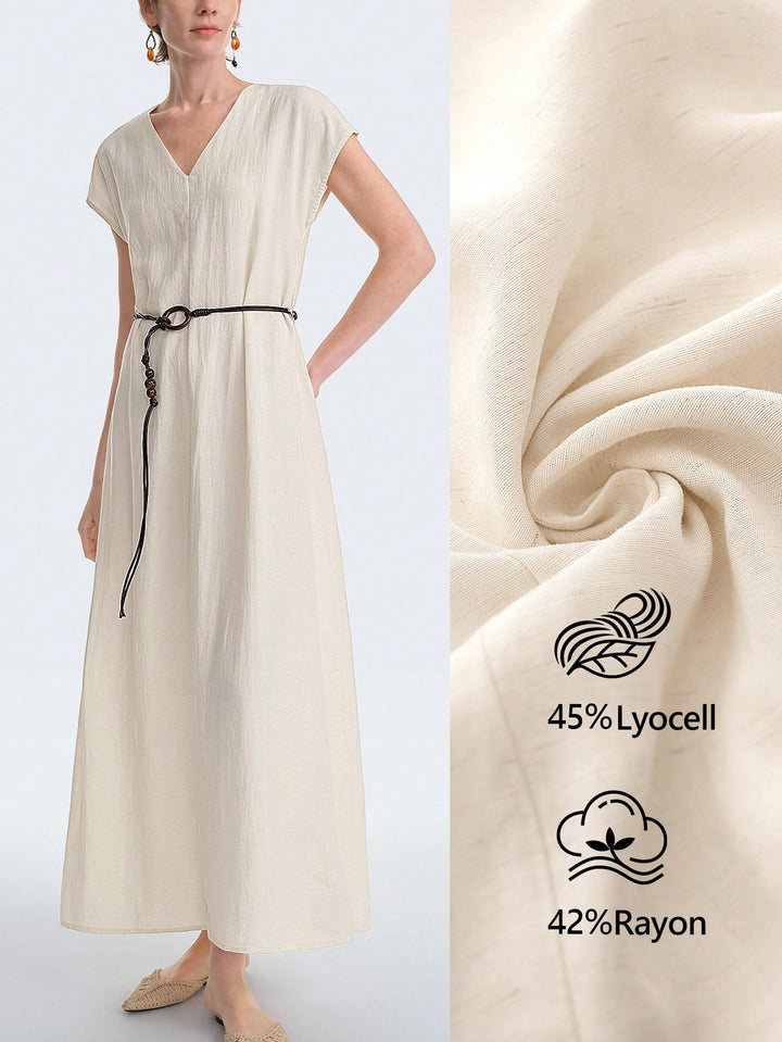 Rochie maxi SHEIN, bej