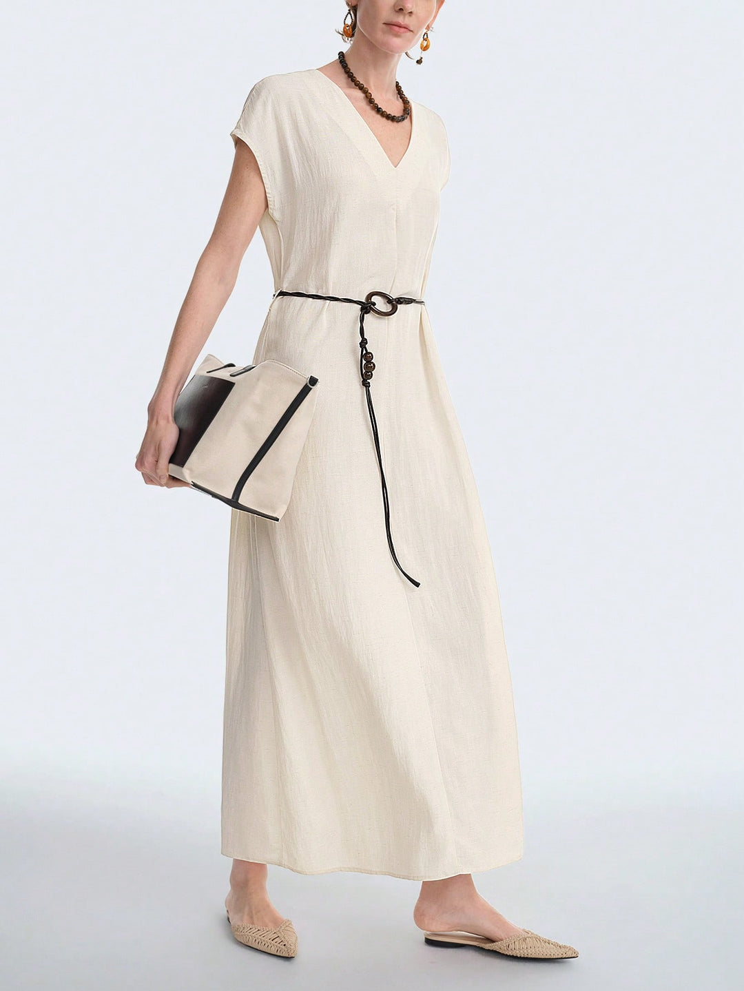 Rochie maxi SHEIN, bej
