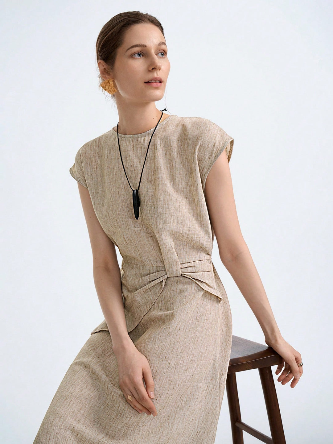 Rochie maxi SHEIN, kaki