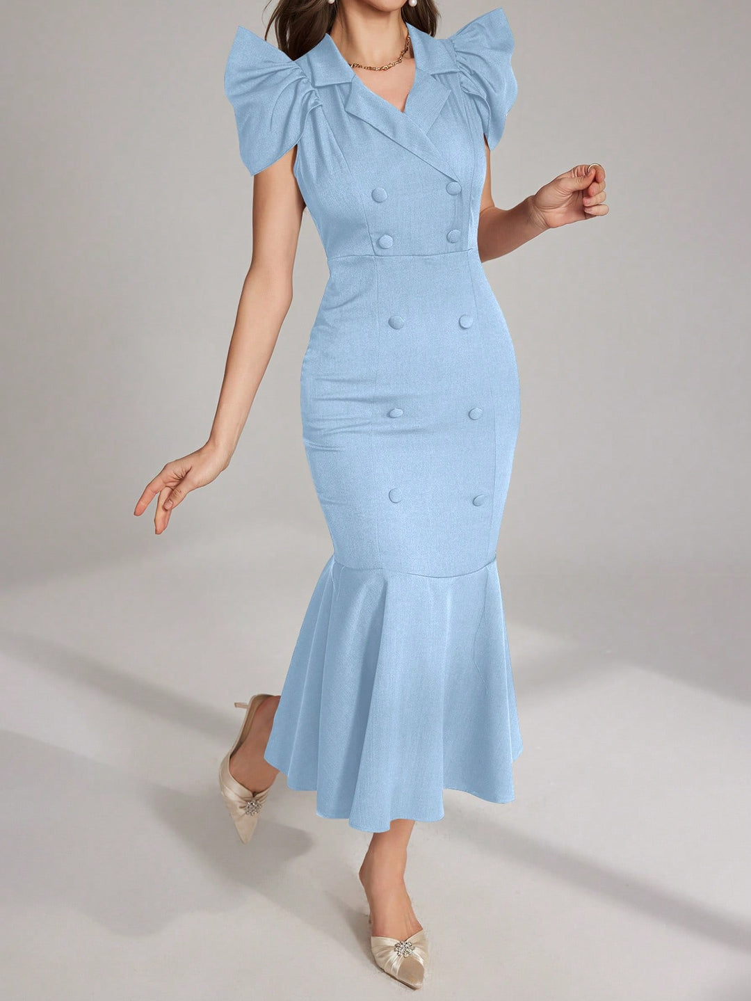 Rochie maxi SHEIN, albastru