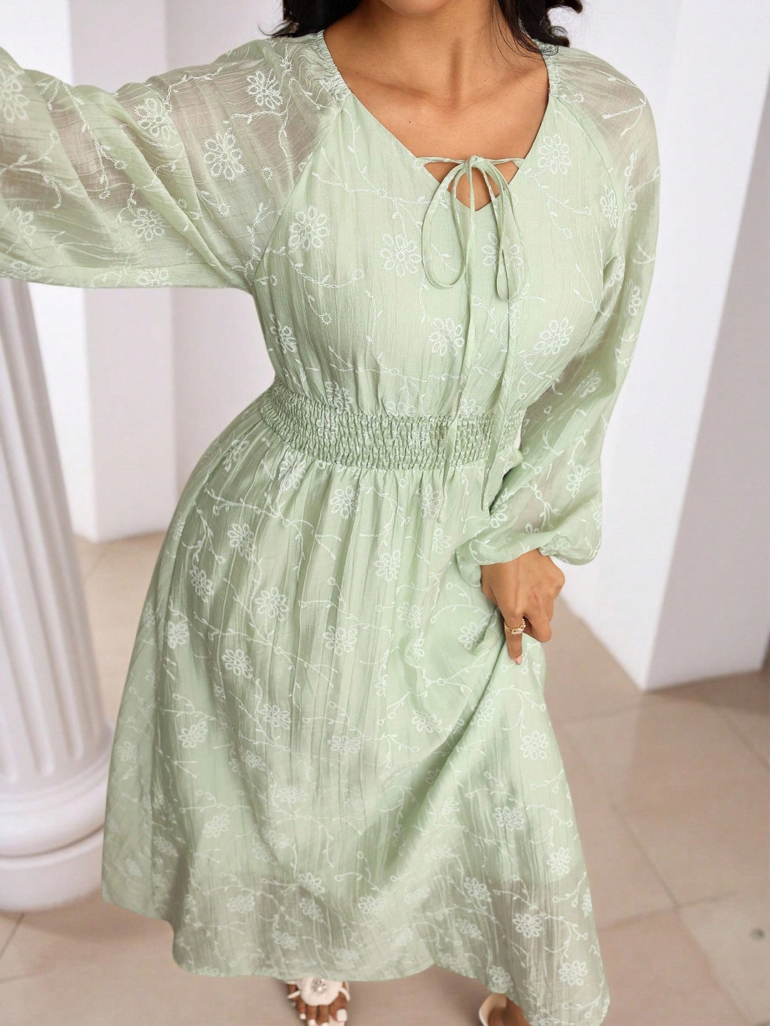 Rochie midi SHEIN, verde