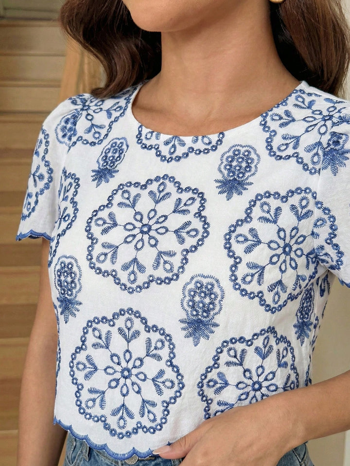 Bluza tip tunică SHEIN, albastru