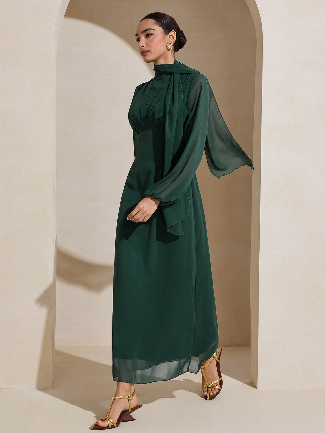 Rochie maxi SHEIN, verde