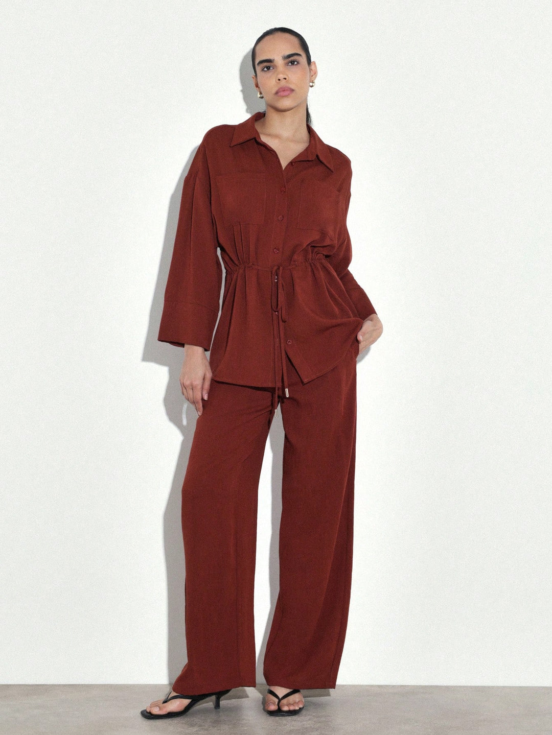 Pantaloni SHEIN, vișiniu