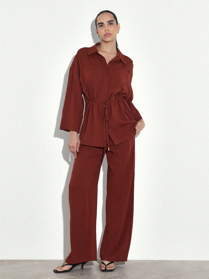 Pantaloni SHEIN, vișiniu