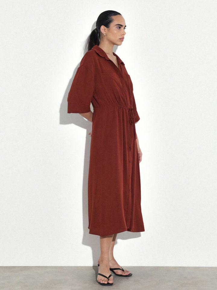 Rochie midi SHEIN, maro
